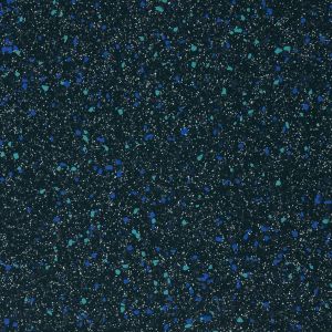Dark Blue Speckled Effect Anti-Slip Contract Commercial Vinyl Flooring for Usage in Kitchens, Garages, Gyms, & Hospitals with 2.0mm Thickness, Waterproof Linoleum Flooring
