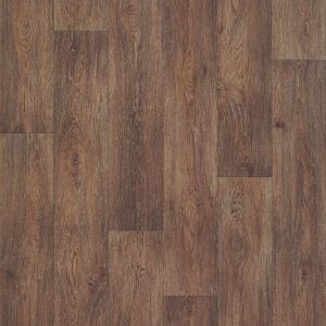 Wood Effect Brown Anti-Slip Vinyl Flooring For LivingRoom, Hallways, Kitchen, 2.3mm Thick Vinyl Sheet