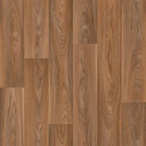 Wood Effect Brown Anti-Slip Contract Commercial Vinyl Flooring for Usage in Restaurants Kitchens, Gyms, & Hospitals with 2.0mm Thickness, Waterproof Linoleum Flooring