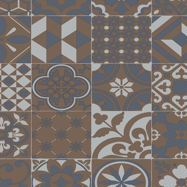 Retro 076m Moroccan Algarve Designer, Retro Pattern Vinyl Flooring Uk